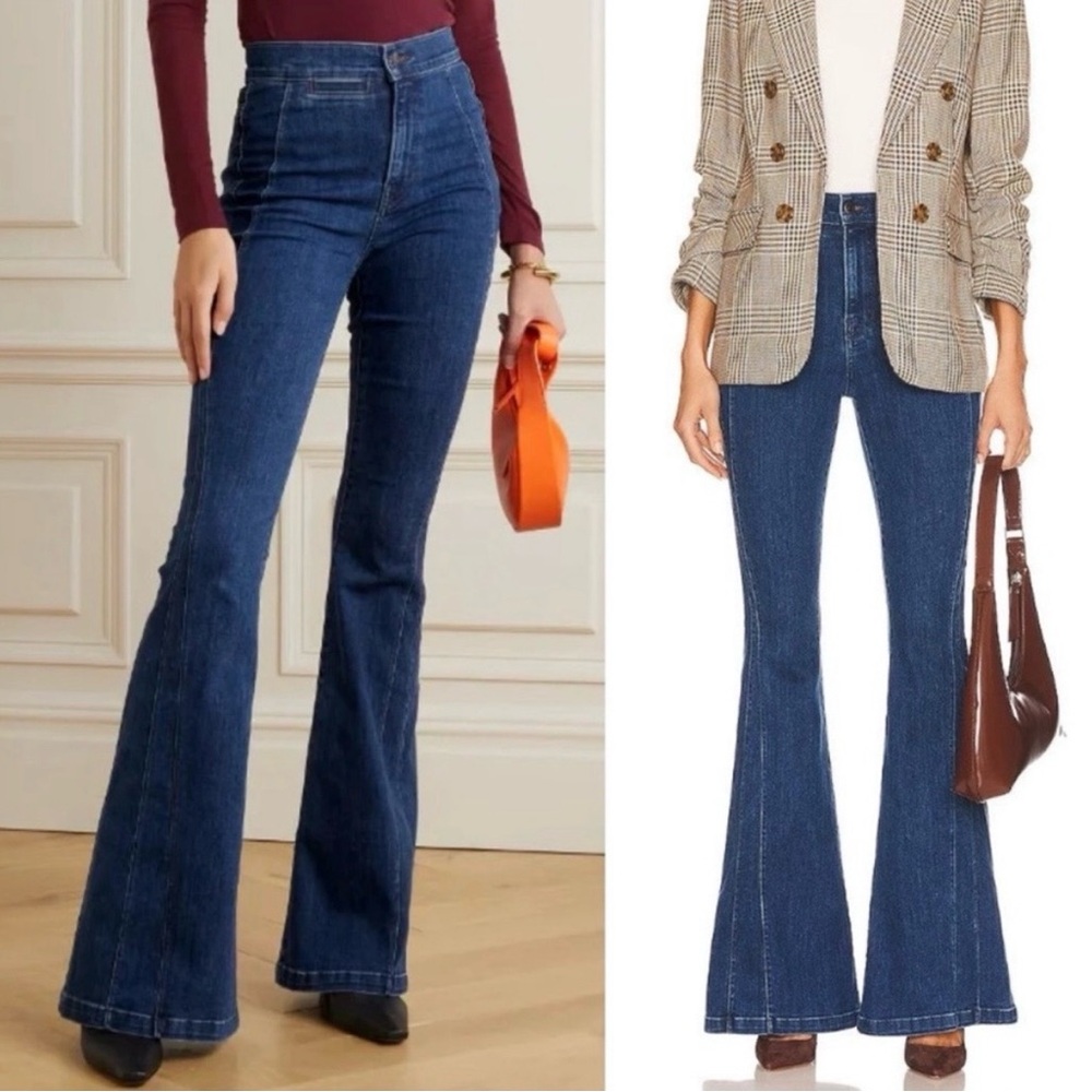Veronica Beard Sheridan exaggerated flare high rise jeans